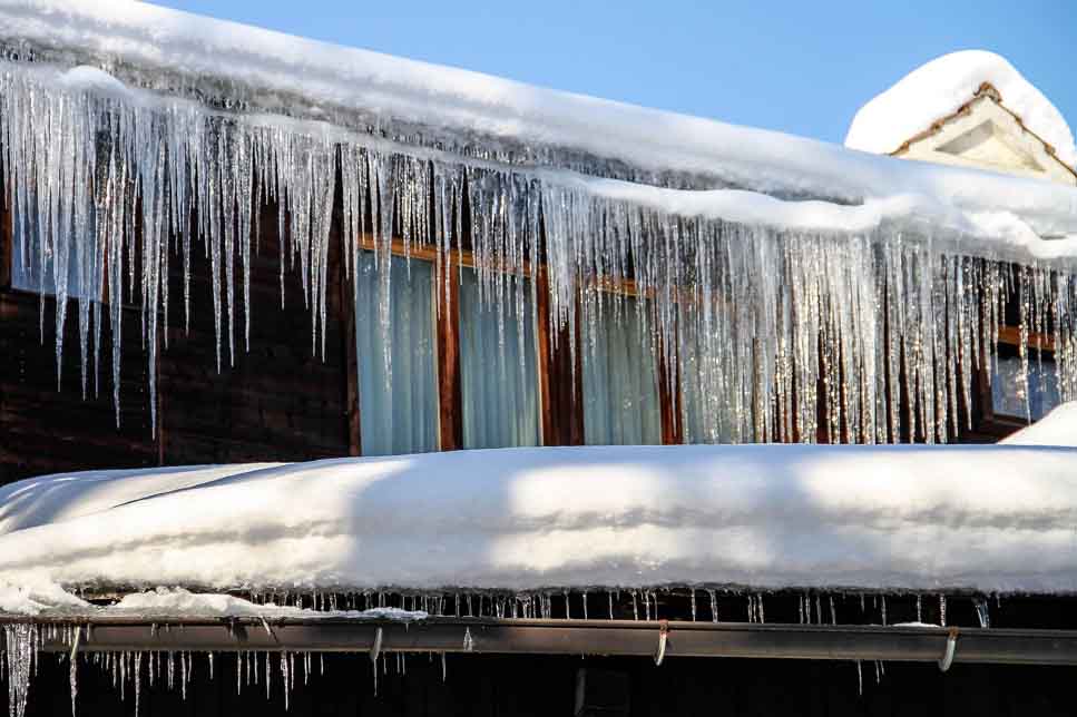 snow and home safety - icicles